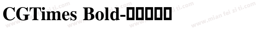CGTimes Bold字体转换